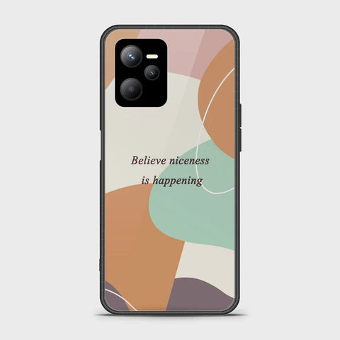 Realme C35 Cover - Happy Series - HQ Ultra Shine Premium Infinity Glass Soft Silicon Borders Case