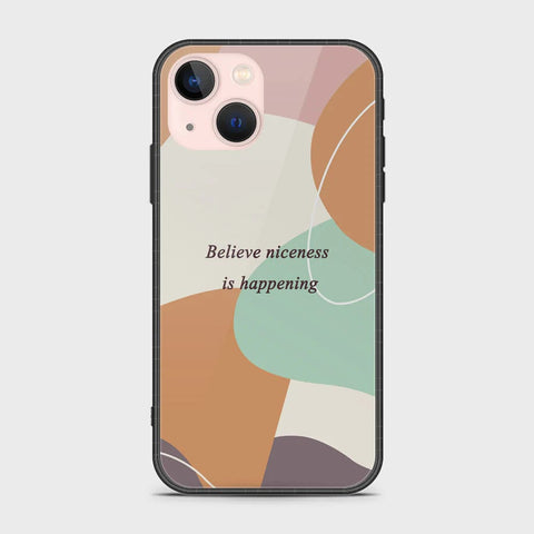 iPhone 14 Plus Cover - Happy Series - HQ Ultra Shine Premium Infinity Glass Soft Silicon Borders Case