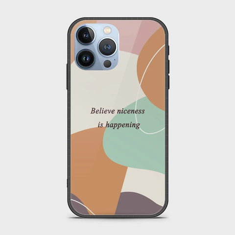 iPhone 14 Pro Max Cover - Happy Series - HQ Ultra Shine Premium Infinity Glass Soft Silicon Borders Case