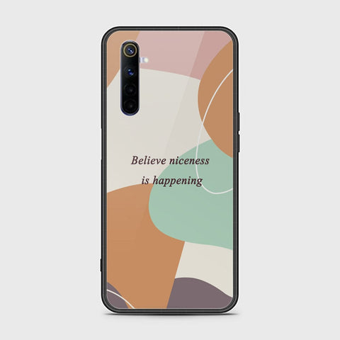 Realme 6 Cover - Happy Series - HQ Ultra Shine Premium Infinity Glass Soft Silicon Borders Case