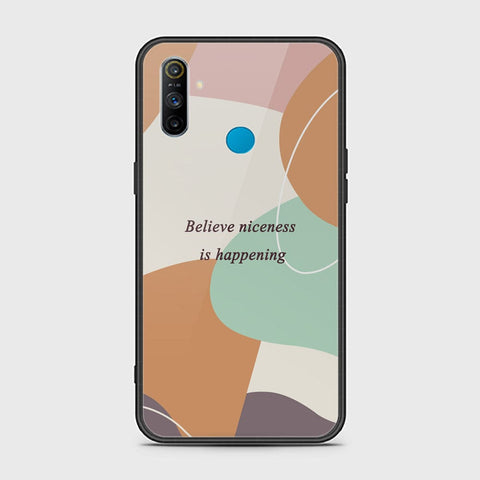 Realme C3 Cover - Happy Series - HQ Ultra Shine Premium Infinity Glass Soft Silicon Borders Case