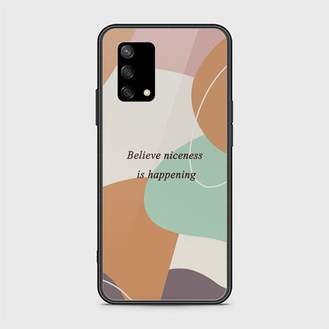 Oppo A74 Cover - Happy Series - HQ Ultra Shine Premium Infinity Glass Soft Silicon Borders Case