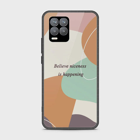 Realme 8 Cover - Happy Series - HQ Ultra Shine Premium Infinity Glass Soft Silicon Borders Case