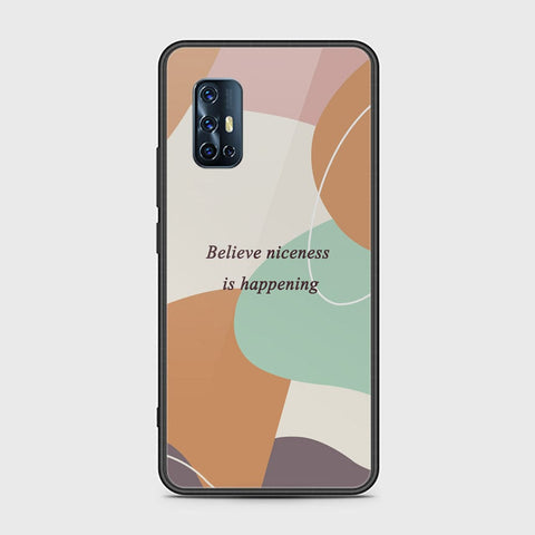 Vivo V17 Cover - Happy Series - HQ Ultra Shine Premium Infinity Glass Soft Silicon Borders Case