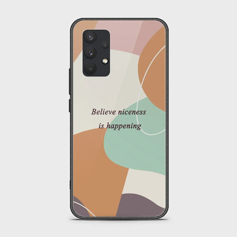 Samsung Galaxy A32 Cover - Happy Series - HQ Ultra Shine Premium Infinity Glass Soft Silicon Borders Case