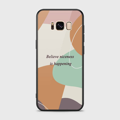 Samsung Galaxy S8 Plus Cover - Happy Series - HQ Ultra Shine Premium Infinity Glass Soft Silicon Borders Case
