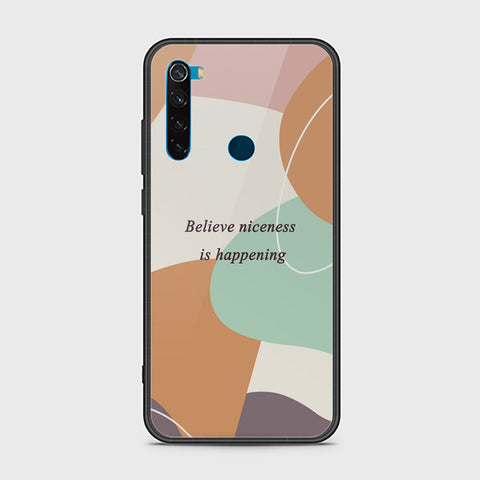 Xiaomi Redmi Note 8 Cover - Happy Series - HQ Ultra Shine Premium Infinity Glass Soft Silicon Borders Case