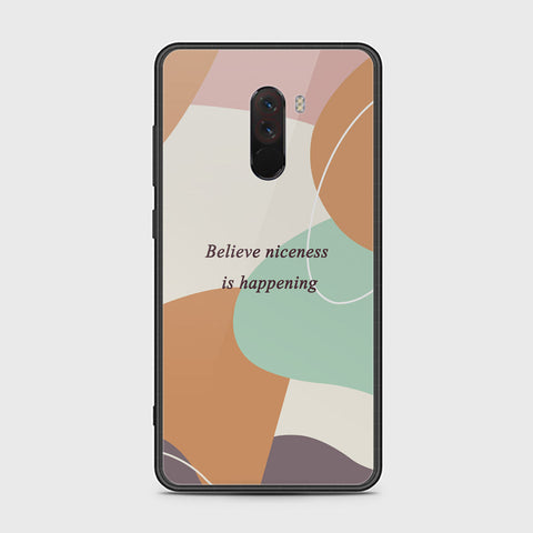 Xiaomi Pocophone F1 Cover - Happy Series - HQ Ultra Shine Premium Infinity Glass Soft Silicon Borders Case