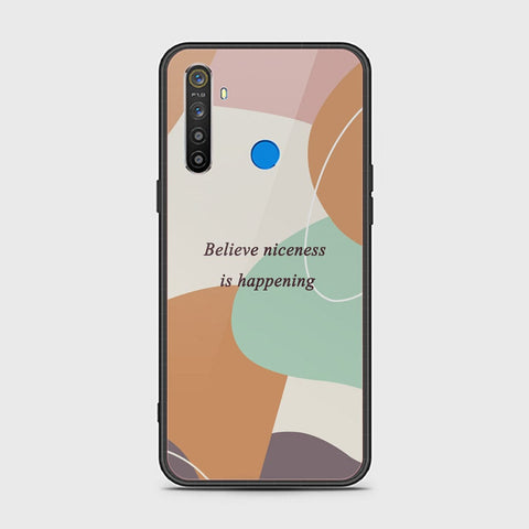 Realme 5 Cover - Happy Series - HQ Ultra Shine Premium Infinity Glass Soft Silicon Borders Case