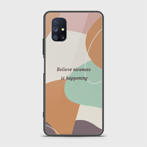 Samsung Galaxy M51 Cover - Happy Series - HQ Ultra Shine Premium Infinity Glass Soft Silicon Borders Case