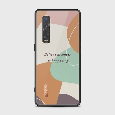 Oppo Find X2 Pro Cover - Happy Series - HQ Ultra Shine Premium Infinity Glass Soft Silicon Borders Case