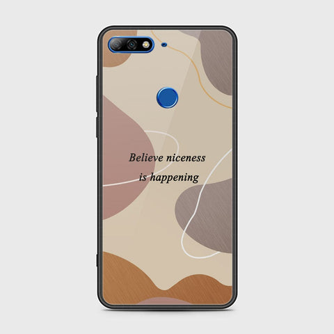 Huawei Y7 Prime 2018 Cover - Happy Series - HQ Ultra Shine Premium Infinity Glass Soft Silicon Borders Case