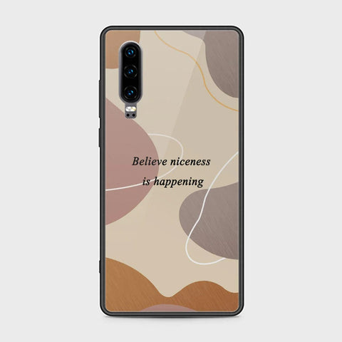 Huawei P30 Cover - Happy Series - HQ Ultra Shine Premium Infinity Glass Soft Silicon Borders Case