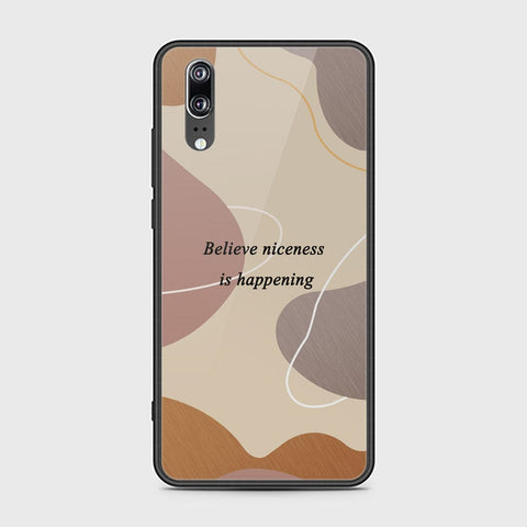 Huawei P20 Cover - Happy Series - HQ Ultra Shine Premium Infinity Glass Soft Silicon Borders Case