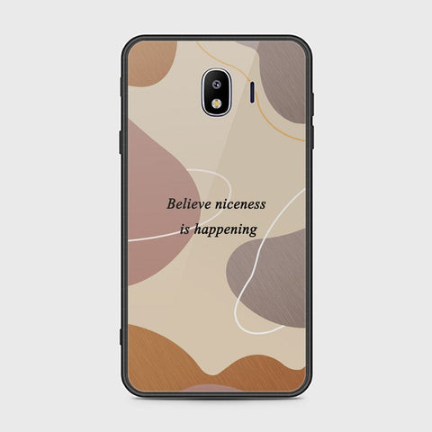 Samsung Galaxy J4 2018 Cover - Happy Series - HQ Ultra Shine Premium Infinity Glass Soft Silicon Borders Case