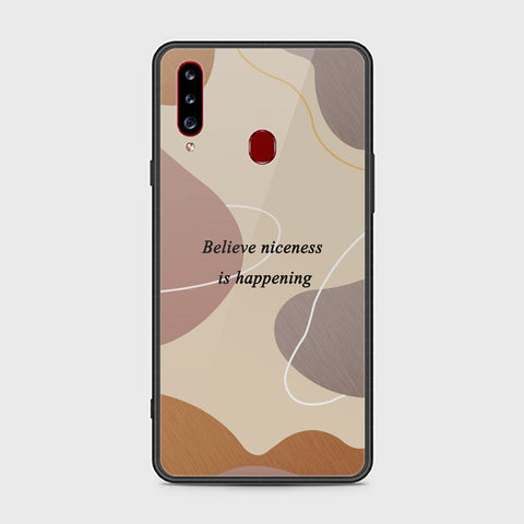 Samsung Galaxy A20s Cover - Happy Series - HQ Ultra Shine Premium Infinity Glass Soft Silicon Borders Case