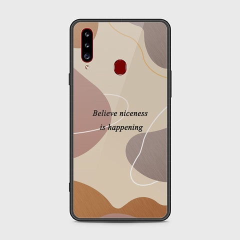 Samsung Galaxy A20s Cover - Happy Series - HQ Ultra Shine Premium Infinity Glass Soft Silicon Borders Case