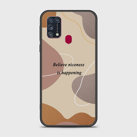 Samsung Galaxy M31 Cover - Happy Series - HQ Ultra Shine Premium Infinity Glass Soft Silicon Borders Case