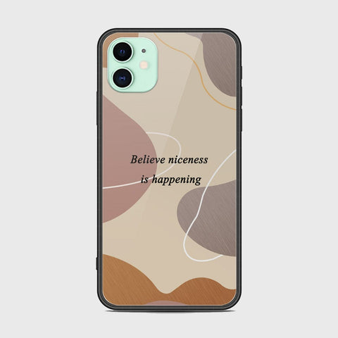iPhone 11 Cover - Happy Series - HQ Ultra Shine Premium Infinity Glass Soft Silicon Borders Case