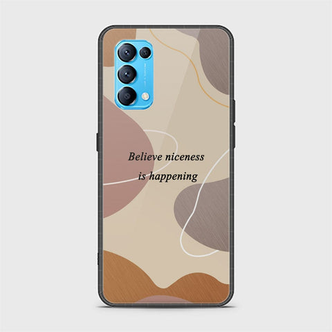 Oppo Find X3 Lite Cover - Happy Series - HQ Ultra Shine Premium Infinity Glass Soft Silicon Borders Case