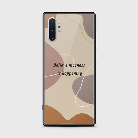 Samsung Galaxy Note 10 Plus Cover - Happy Series - HQ Ultra Shine Premium Infinity Glass Soft Silicon Borders Case