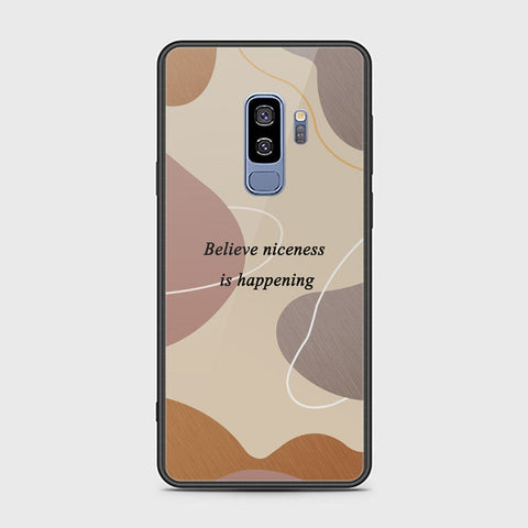 Samsung Galaxy S9 Plus Cover - Happy Series - HQ Ultra Shine Premium Infinity Glass Soft Silicon Borders Case
