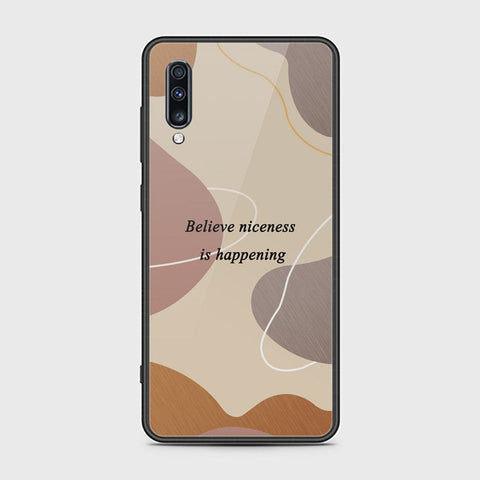 Samsung Galaxy A70s Cover - Happy Series - HQ Ultra Shine Premium Infinity Glass Soft Silicon Borders Case