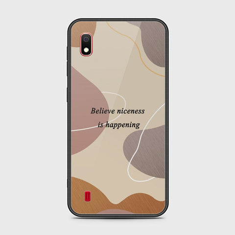 Samsung Galaxy A10 Cover - Happy Series - HQ Ultra Shine Premium Infinity Glass Soft Silicon Borders Case