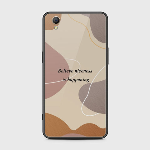 Oppo A37 Cover - Happy Series - HQ Ultra Shine Premium Infinity Glass Soft Silicon Borders Case