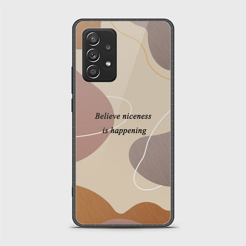 Samsung Galaxy A52 Cover - Happy Series - HQ Ultra Shine Premium Infinity Glass Soft Silicon Borders Case