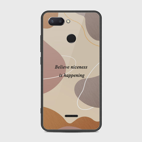 Xiaomi Redmi 6 Cover - Happy Series - HQ Ultra Shine Premium Infinity Glass Soft Silicon Borders Case
