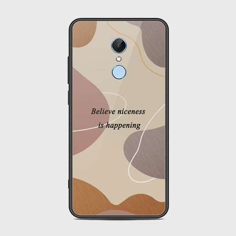 Xiaomi Redmi 5 Cover - Happy Series - HQ Ultra Shine Premium Infinity Glass Soft Silicon Borders Case