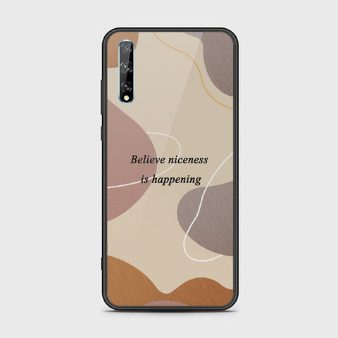 Huawei Y8p Cover - Happy Series - HQ Ultra Shine Premium Infinity Glass Soft Silicon Borders Case