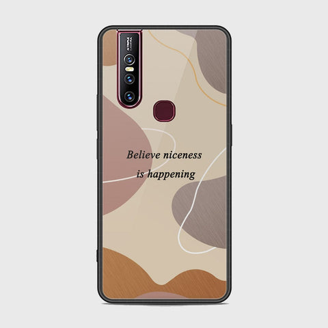 Vivo V15 Cover - Happy Series - HQ Ultra Shine Premium Infinity Glass Soft Silicon Borders Case