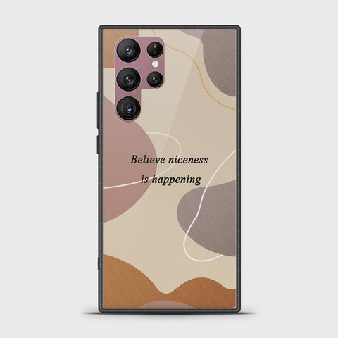 Samsung Galaxy S22 Ultra 5G Cover - Happy Series - HQ Ultra Shine Premium Infinity Glass Soft Silicon Borders Case