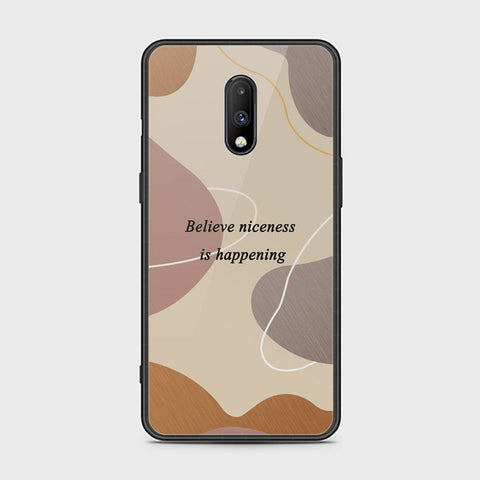 OnePlus 7 Cover - Happy Series - HQ Ultra Shine Premium Infinity Glass Soft Silicon Borders Case