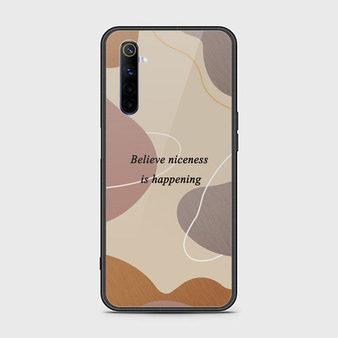 Realme 6 Cover - Happy Series - HQ Ultra Shine Premium Infinity Glass Soft Silicon Borders Case