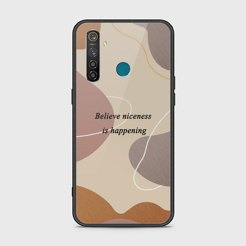 Realme 5 Pro Cover - Happy Series - HQ Ultra Shine Premium Infinity Glass Soft Silicon Borders Case