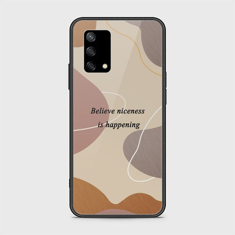 Oppo A74 Cover - Happy Series - HQ Ultra Shine Premium Infinity Glass Soft Silicon Borders Case