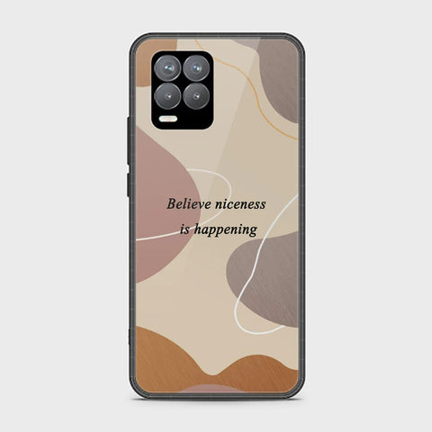 Realme 8 Cover - Happy Series - HQ Ultra Shine Premium Infinity Glass Soft Silicon Borders Case