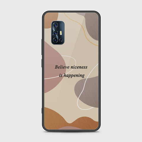 Vivo V17 Cover - Happy Series - HQ Ultra Shine Premium Infinity Glass Soft Silicon Borders Case