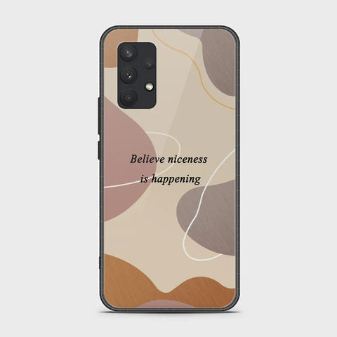 Samsung Galaxy A32 Cover - Happy Series - HQ Ultra Shine Premium Infinity Glass Soft Silicon Borders Case