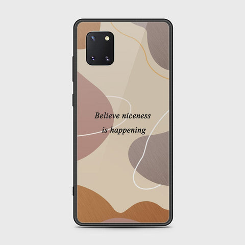 Samsung Galaxy Note 10 Lite Cover - Happy Series - HQ Ultra Shine Premium Infinity Glass Soft Silicon Borders Case