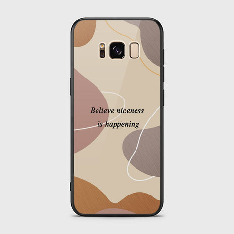 Samsung Galaxy S8 Cover - Happy Series - HQ Ultra Shine Premium Infinity Glass Soft Silicon Borders Case