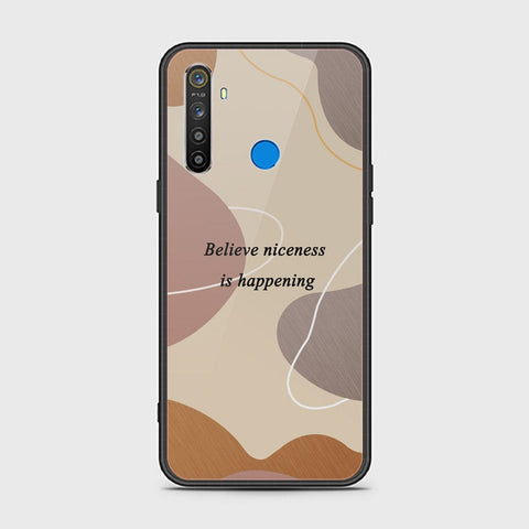 Realme 5 Cover - Happy Series - HQ Ultra Shine Premium Infinity Glass Soft Silicon Borders Case