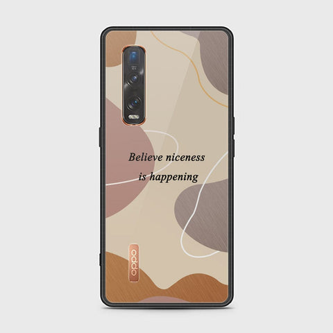 Oppo Find X2 Pro Cover - Happy Series - HQ Ultra Shine Premium Infinity Glass Soft Silicon Borders Case