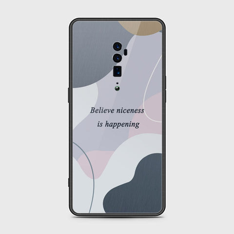 Oppo Reno 10x Zoom Cover - Happy Series - HQ Ultra Shine Premium Infinity Glass Soft Silicon Borders Case