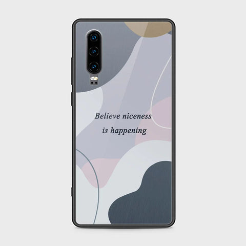 Huawei P30 Cover - Happy Series - HQ Ultra Shine Premium Infinity Glass Soft Silicon Borders Case