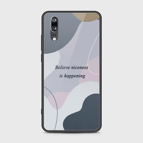 Huawei P20 Cover - Happy Series - HQ Ultra Shine Premium Infinity Glass Soft Silicon Borders Case