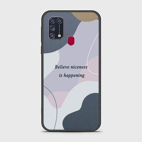 Samsung Galaxy M31 Cover - Happy Series - HQ Ultra Shine Premium Infinity Glass Soft Silicon Borders Case